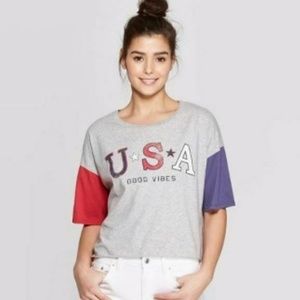 ✨NEW Grayson Threads "USA" Crop T Shirt XL